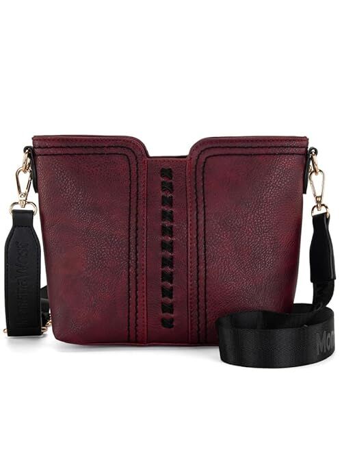 Montana West Crossbody bags for Women Cross Body Purses Small Shoulder Handbags with Wide Guitar Strap