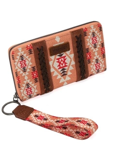 Wrangler Wristlet Western Wallet Boho Aztec Credit Card Holder for Women WG2202-W006CF