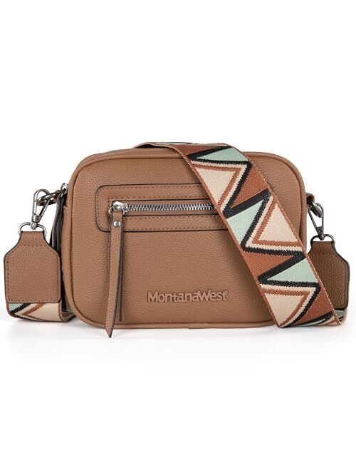 Montana West Crossbody Bags for Women Vegan Leather Purses Cute Shoulder Handbags with Wide Strap