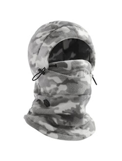 Tough Headwear Fleece Balaclava Ski Mask - Winter Face Mask for Men & Women - Face Cover for Extreme Cold Weather Gear Snowboarding Skiing