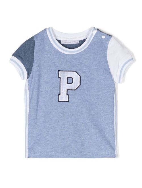 Patachou colour-block varsity t-shirt