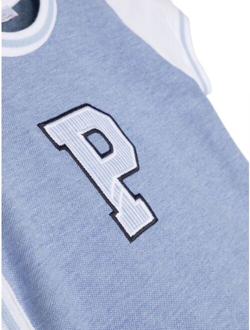 Patachou colour-block varsity t-shirt