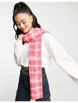 Threadbare Plus Fitness Threadbare scarf in pink check