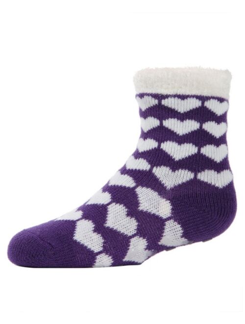 MEMOI Girl's Hearts Galore Cozy Non-Slip Socks