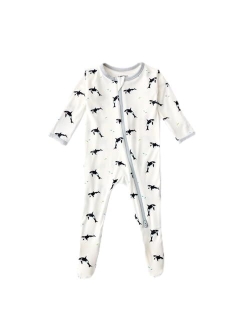 Bamboo Little Soft Baby Bamboo Viscose Footie Pajamas, Zipper Closure, 0-24 Months