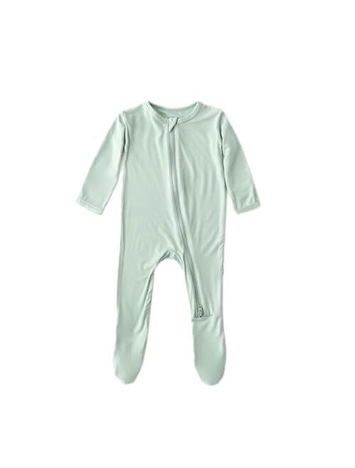 Bamboo Little Soft Baby Bamboo Viscose Footie Pajamas, Zipper Closure, 0-24 Months