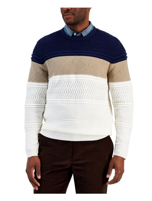 CLUB ROOM Men's Mixed Colorblock Sweater, Created for Macy's