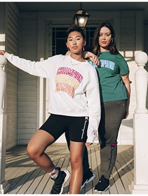 Champion Women's Sweatshirt, Powerblend, Crewneck for Women, C Logo (Plus Size Available)