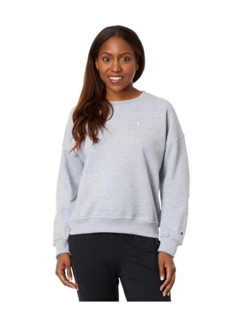 Champion Women's Sweatshirt, Powerblend, Crewneck for Women, C Logo (Plus Size Available)