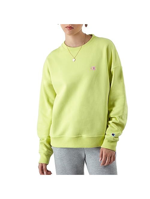 Champion Women's Sweatshirt, Powerblend, Crewneck for Women, C Logo (Plus Size Available)