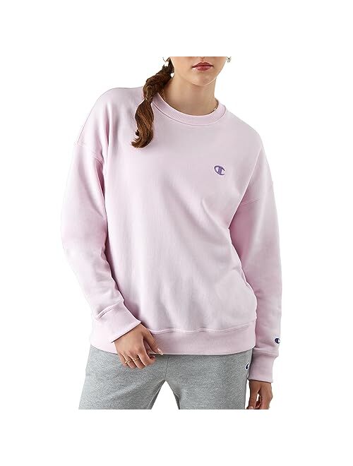 Champion Women's Sweatshirt, Powerblend, Crewneck for Women, C Logo (Plus Size Available)