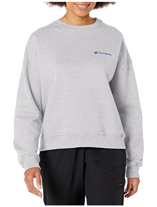Champion Women's Sweatshirt, Powerblend, Crewneck for Women, Script (Plus Size Available)