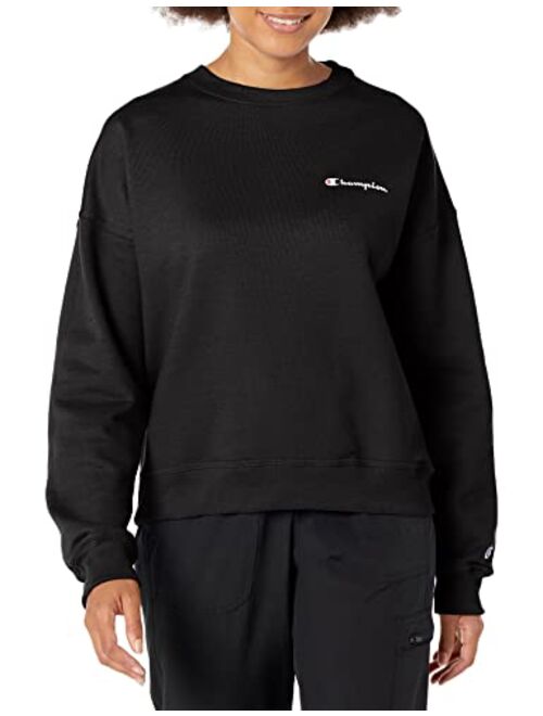 Champion Women's Sweatshirt, Powerblend, Crewneck for Women, Script (Plus Size Available)