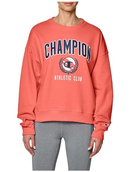 Champion Women's Sweatshirt, Powerblend, Fleece Crewneck, Warm Sweatshirt for Women, Graphic