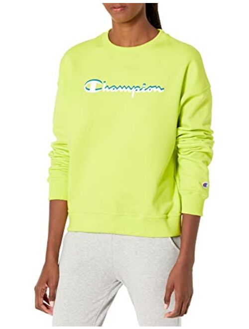 Champion Women's Sweatshirt, Powerblend, Fleece Crewneck, Warm Sweatshirt for Women, Graphic