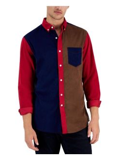Men's Colorblocked Corduroy Shirt, Created for Macy's