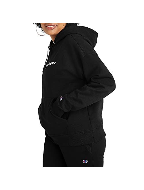 Champion Women's Hoodie, Powerblend, Fleece Hoodie for Women, Script (Plus Size Available)