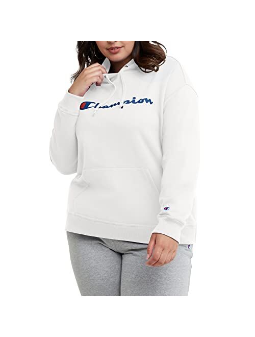 Champion Women's Hoodie, Powerblend, Fleece Hoodie for Women, Script (Plus Size Available)