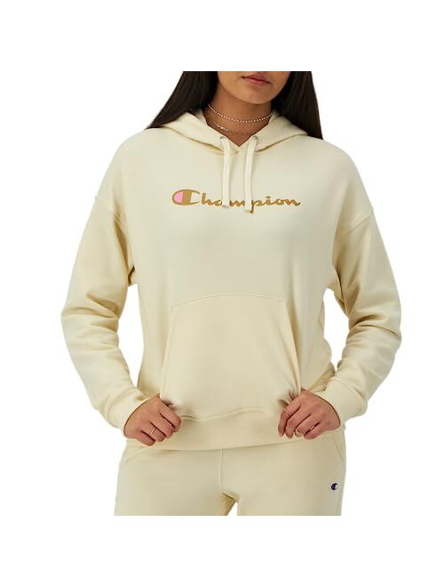 Champion Women's Hoodie, Powerblend, Fleece Hoodie for Women, Script (Plus Size Available)