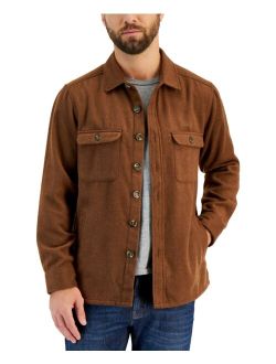 Men's Solid Button-Front Shirt-Jacket, Created for Macy's