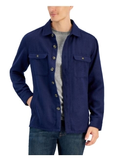 Men's Solid Button-Front Shirt-Jacket, Created for Macy's