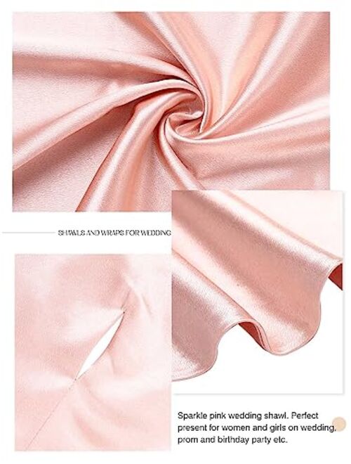 EASEDAILY Women's Shawls and Wraps for Evening Dresses Wedding Scarf Elegant Bridal Stoles Shrug for Bride and Bridesmaid