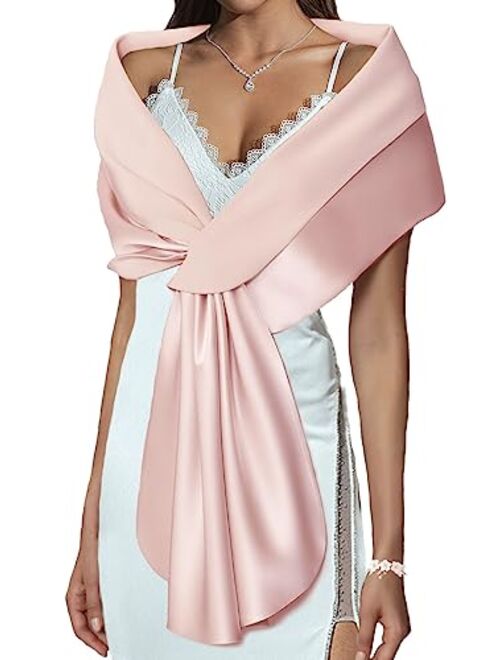 EASEDAILY Women's Shawls and Wraps for Evening Dresses Wedding Scarf Elegant Bridal Stoles Shrug for Bride and Bridesmaid