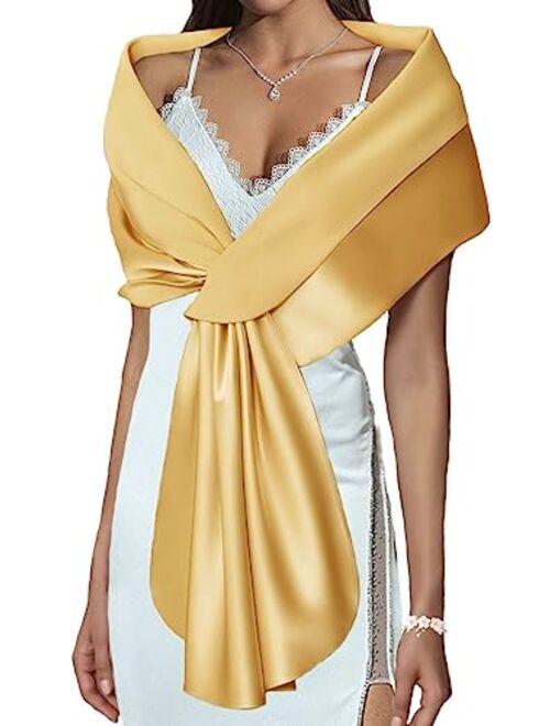 EASEDAILY Women's Shawls and Wraps for Evening Dresses Wedding Scarf Elegant Bridal Stoles Shrug for Bride and Bridesmaid