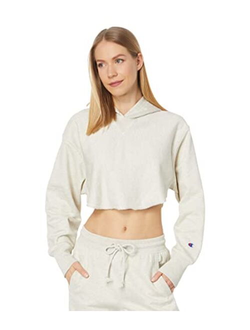 Champion Reverse Weave French Terry Crop Curve Hem Hoodie