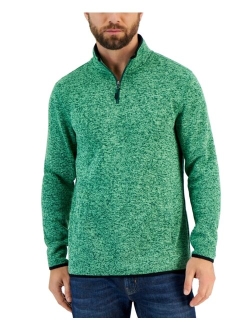 Men's Quarter-Zip Fleece Sweater, Created for Macy's