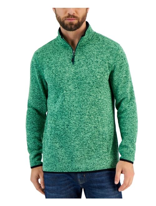 CLUB ROOM Men's Quarter-Zip Fleece Sweater, Created for Macy's