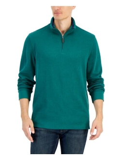 Men's Solid Classic-Fit French Rib Quarter-Zip Sweater, Created for Macy's