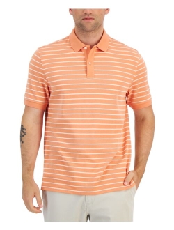 Men's Striped Interlock Polo Shirt, Created for Macy's