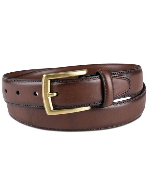 CLUB ROOM Men's Burnished-Edge Belt, Created for Macy's