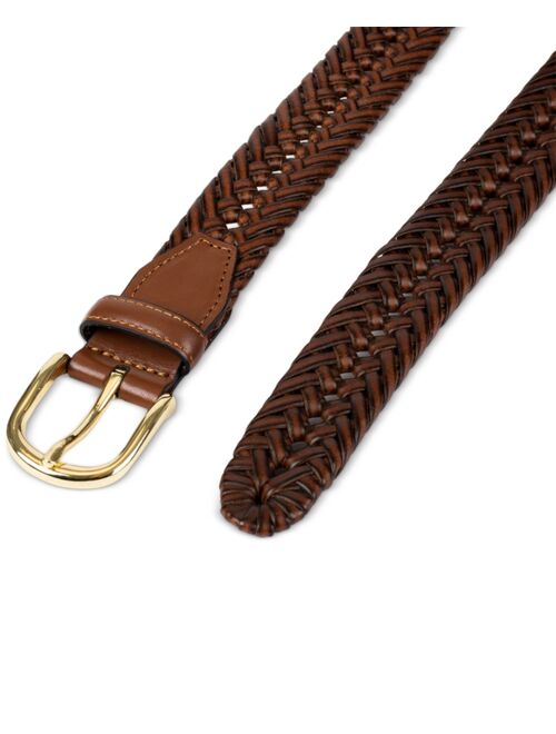 CLUB ROOM Men's Hand-Laced Braided Belt, Created for Macy's