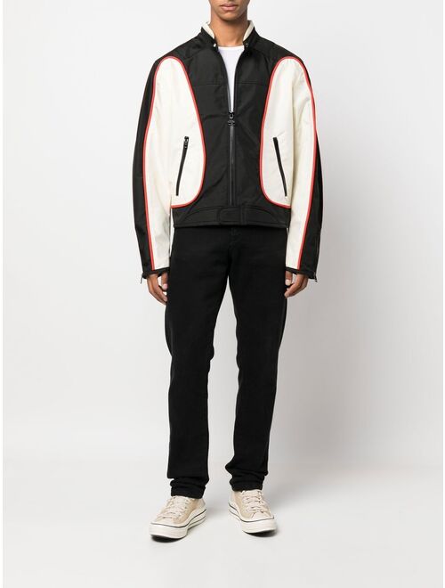 Diesel colour-block bomber jacket