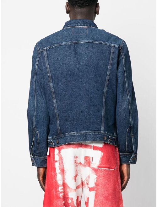 Diesel embroidered-logo denim jacket