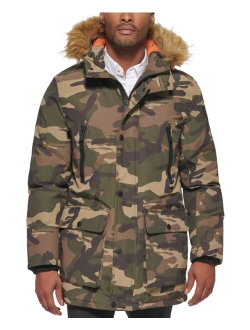 Men's Parka with a Faux Fur-Hood Jacket, Created for Macy's