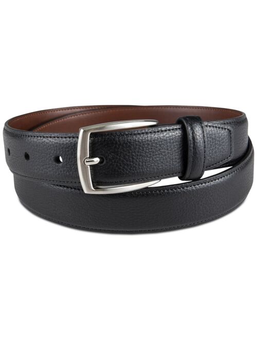 CLUB ROOM Men's Faux Leather Pebble Grain Stretch Belt, Created for Macy's