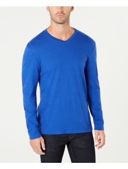 Men's V-Neck Long Sleeve T-Shirt, Created for Macy's