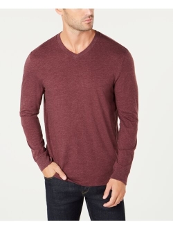 Men's V-Neck Long Sleeve T-Shirt, Created for Macy's