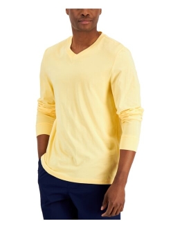 Men's V-Neck Long Sleeve T-Shirt, Created for Macy's