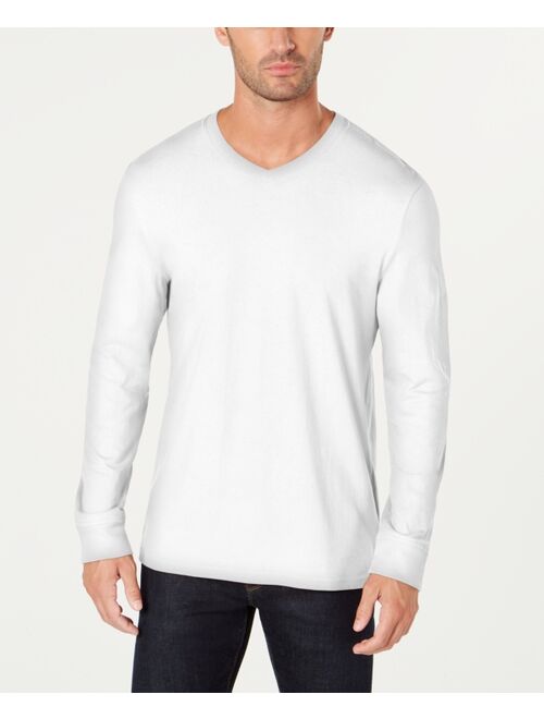 CLUB ROOM Men's V-Neck Long Sleeve T-Shirt, Created for Macy's