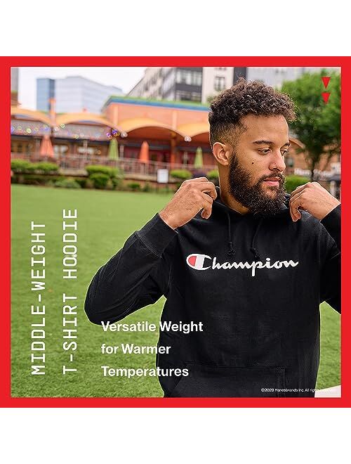 Champion Men's Hoodie, Midweight T-shirt Hoodie, Soft and Comfortable T-shirt Hoodie for Men