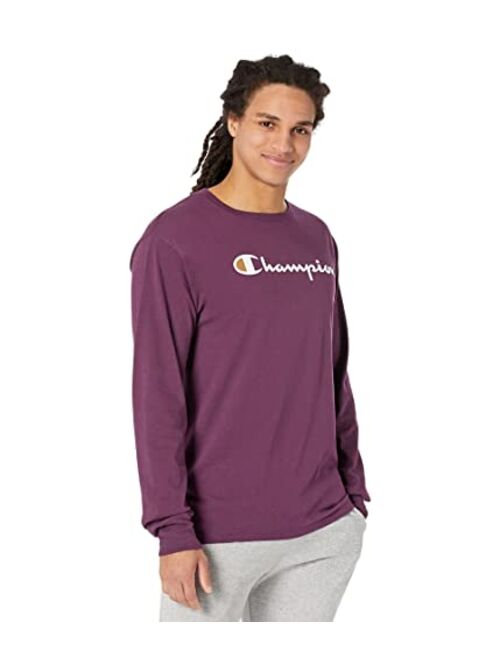 Champion Men's Long Sleeve T-shirt, Classic T-shirt for Men (Reg. Or Big & Tall)