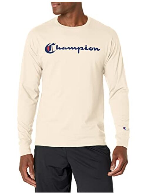 Champion Men's Long Sleeve T-shirt, Classic T-shirt for Men (Reg. Or Big & Tall)