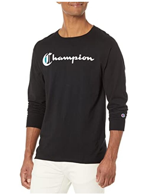 Champion Men's Long Sleeve T-shirt, Classic T-shirt for Men (Reg. Or Big & Tall)