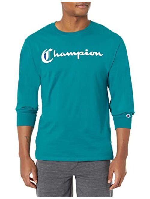 Champion Men's Long Sleeve T-shirt, Classic T-shirt for Men (Reg. Or Big & Tall)