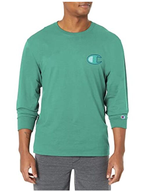 Champion Men's Long Sleeve T-shirt, Classic T-shirt for Men (Reg. Or Big & Tall)