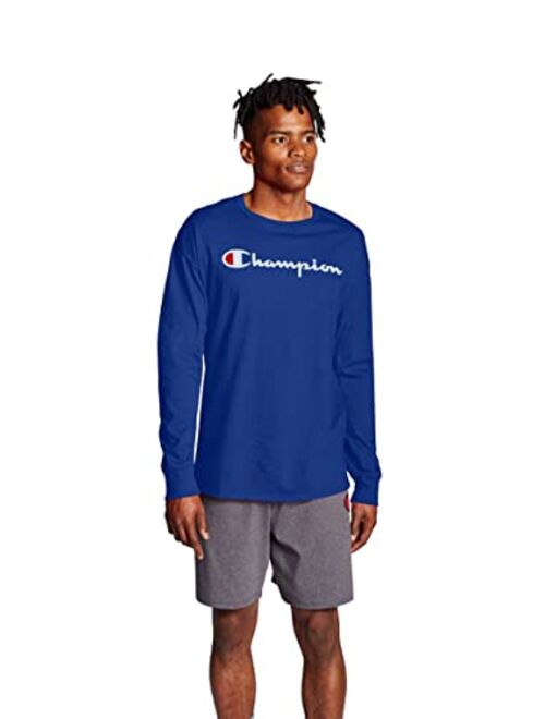 Champion Men's Long Sleeve T-shirt, Classic T-shirt for Men (Reg. Or Big & Tall)